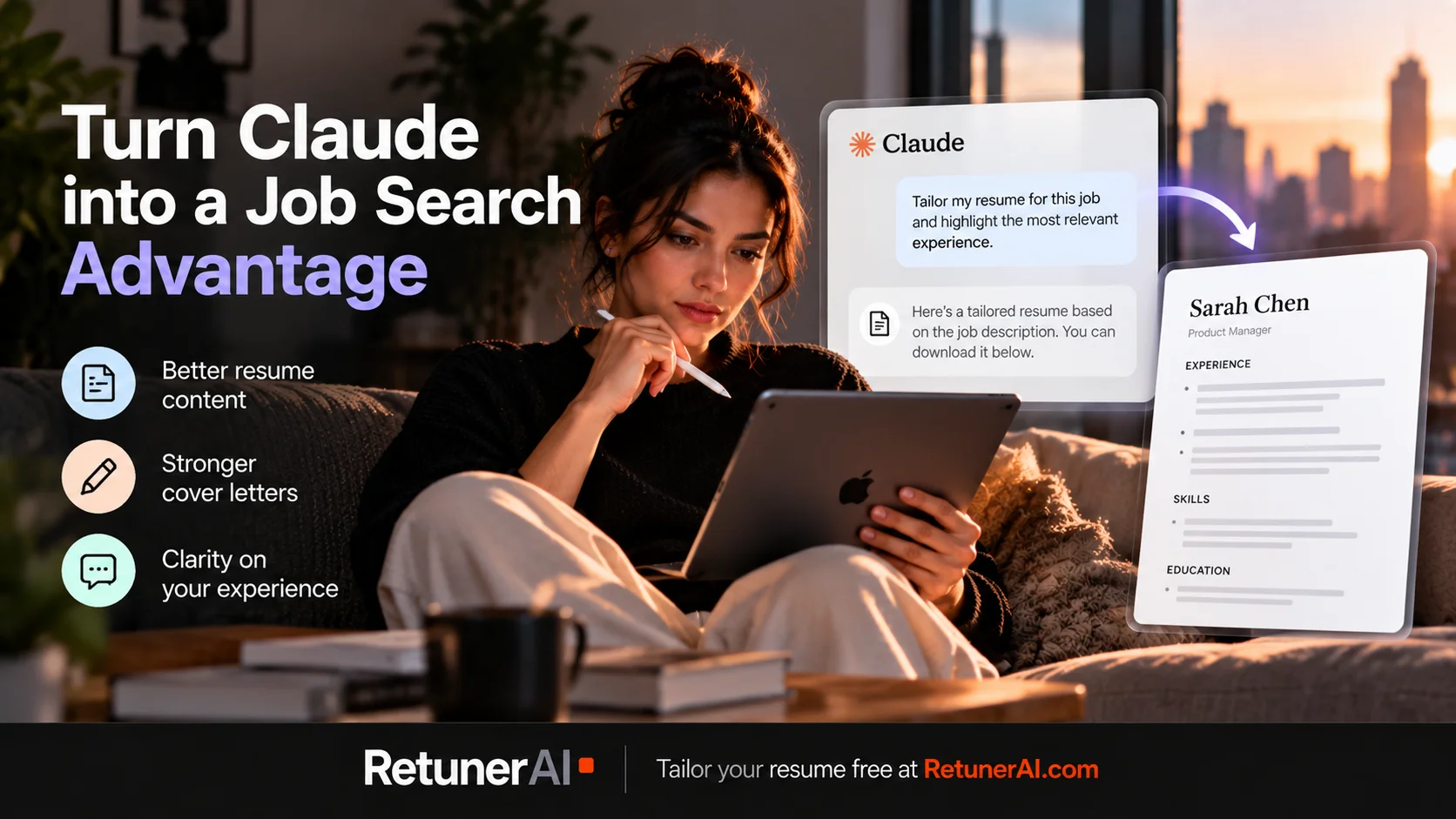 Claude AI for resume tailoring and job search